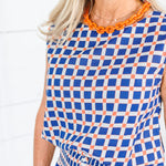 Maggie Oaks Aubrey Auburn Bubble Hem Top