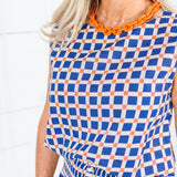 Maggie Oaks Aubrey Auburn Bubble Hem Top