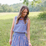 Maggie Oaks Aubrey Auburn Bubble Hem Top