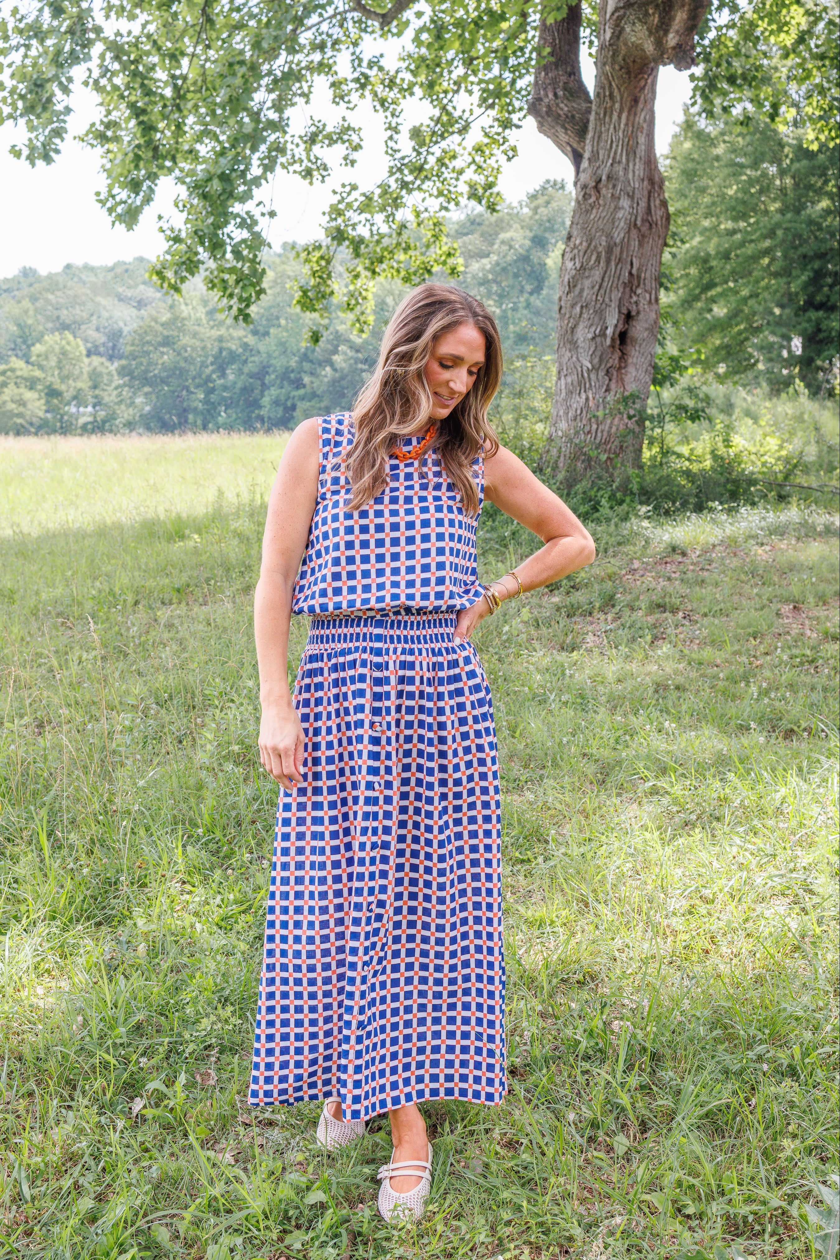 Maggie Oaks Aubrey Auburn Bubble Hem Top