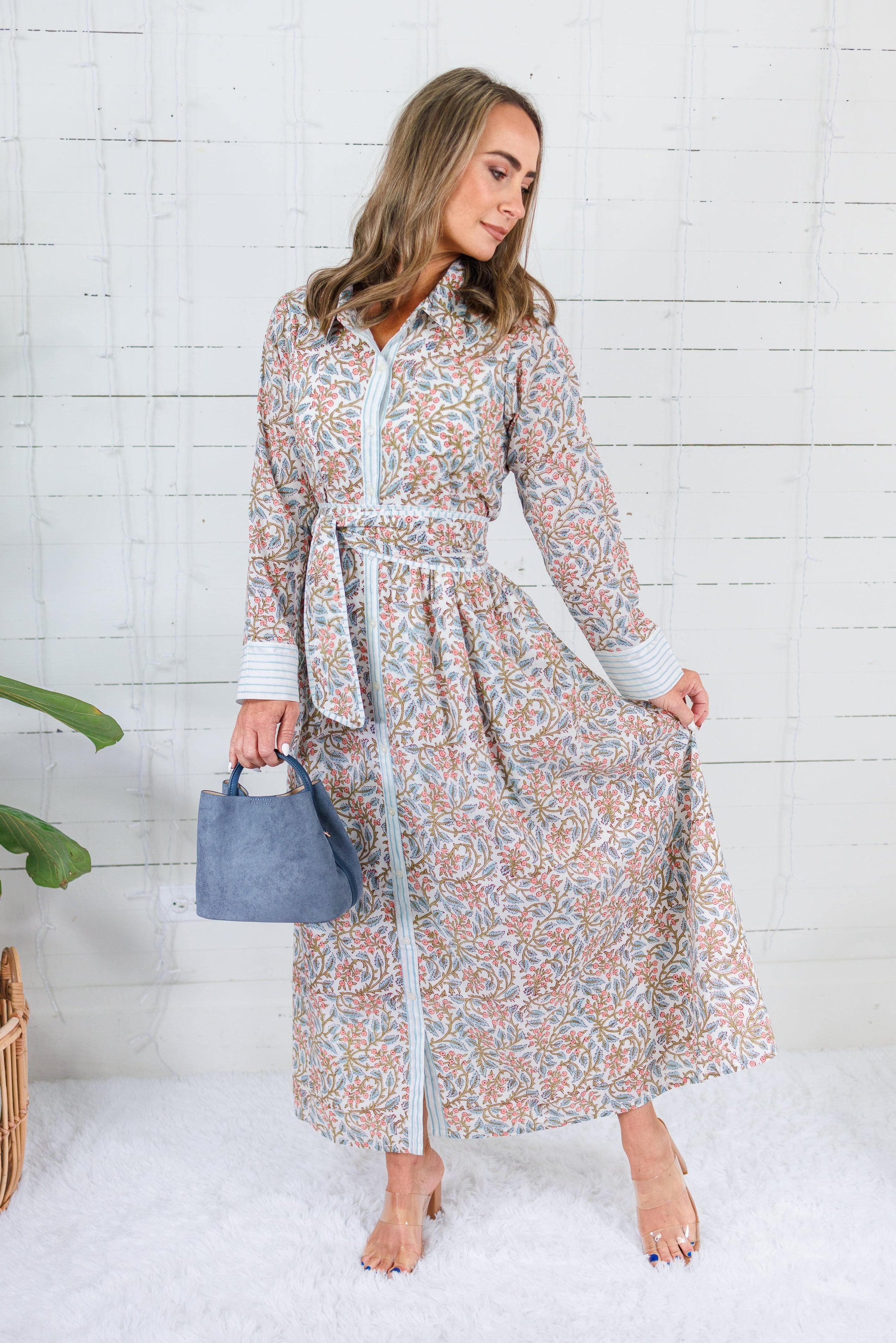 Maggie Oaks Bradley Pastel Vine Maxi Dress