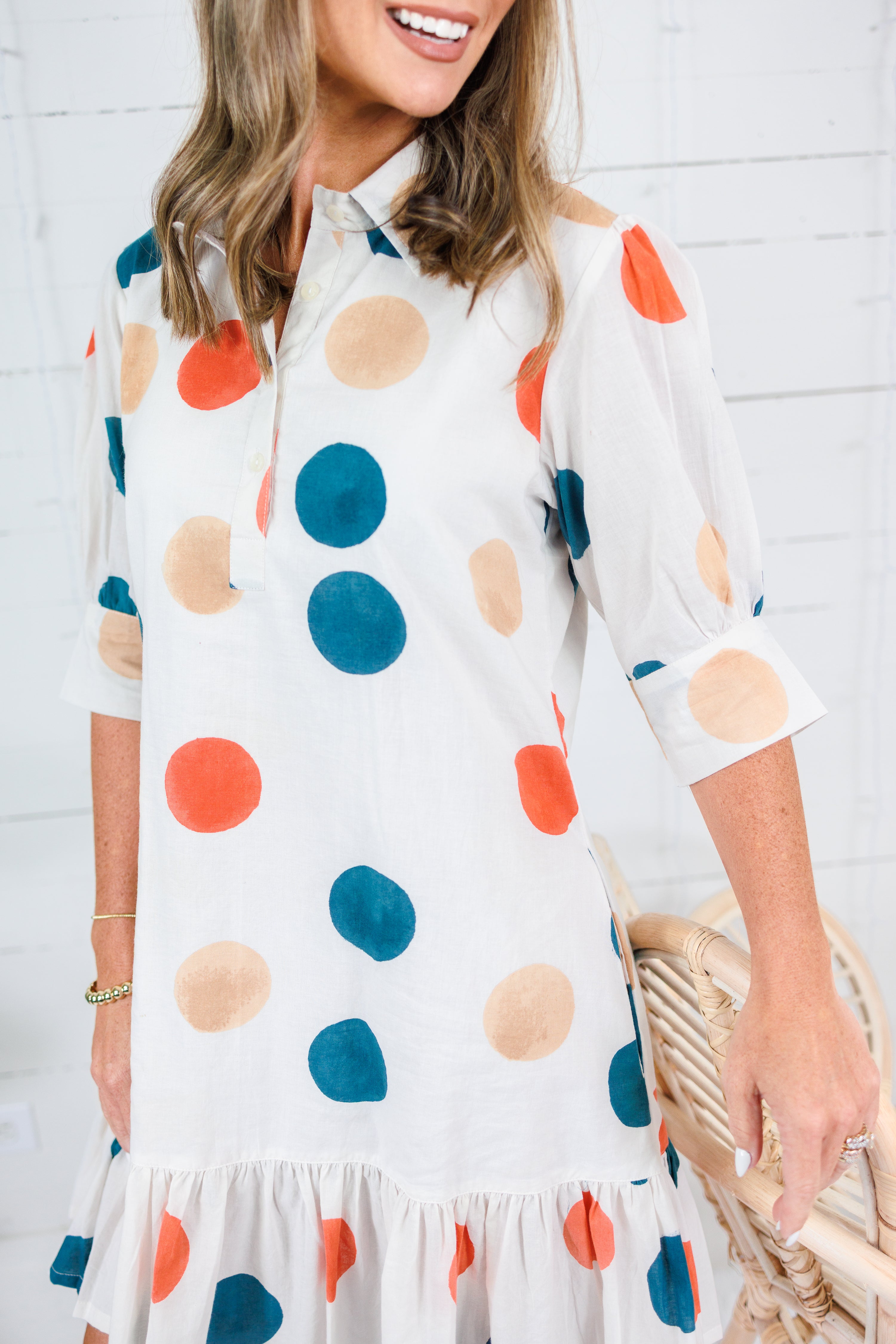 Maggie Oaks Bryson Dotty Mini Dress