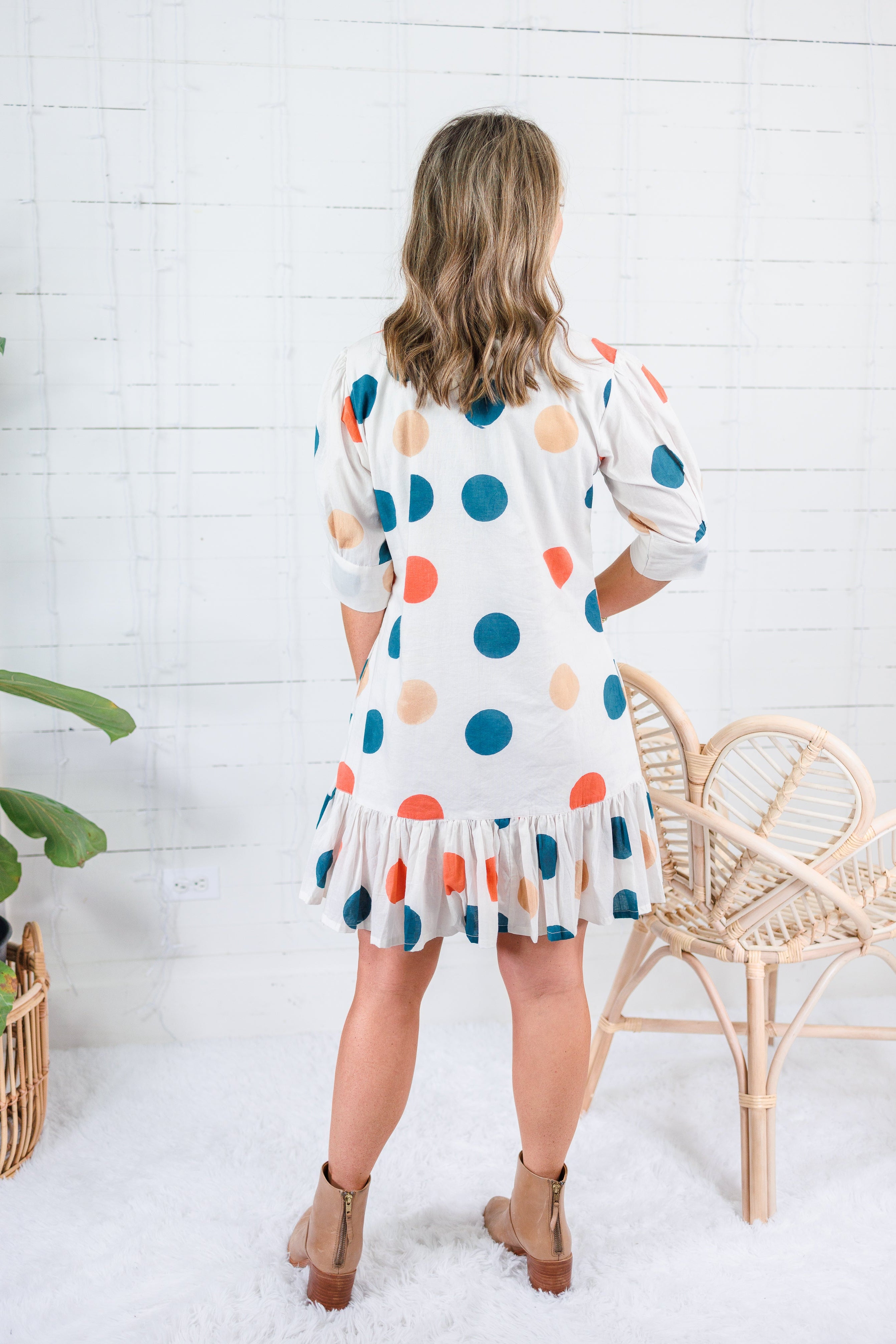 Maggie Oaks Bryson Dotty Mini Dress