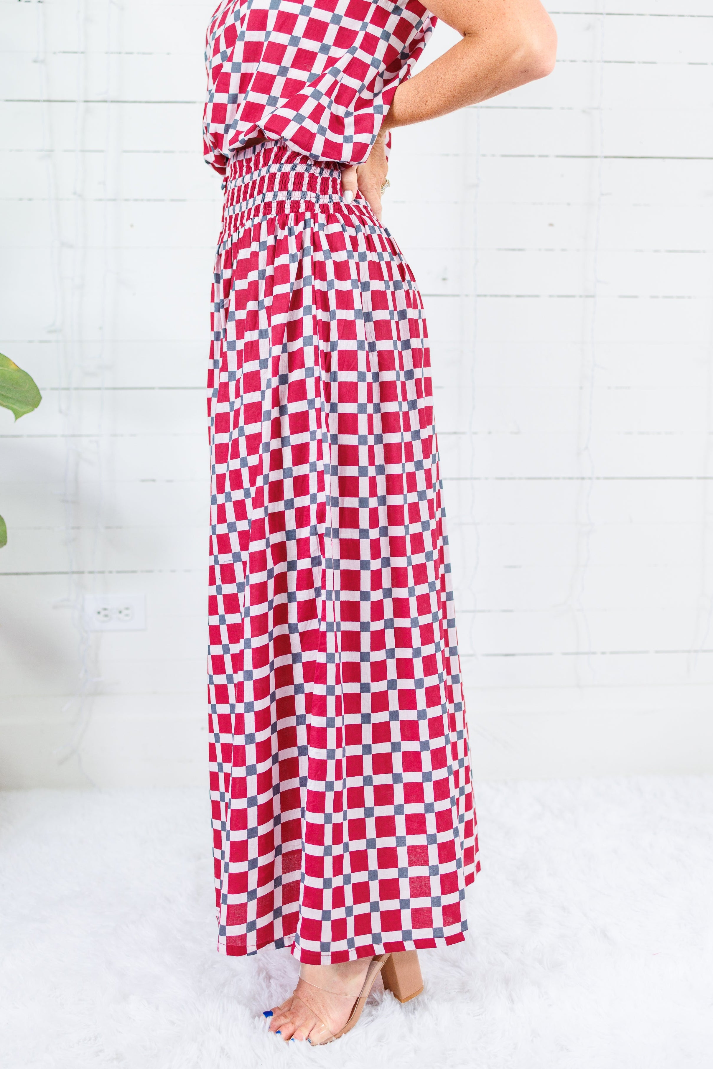 Maggie Oaks Ellie Alabama Smocked Waist Skirt
