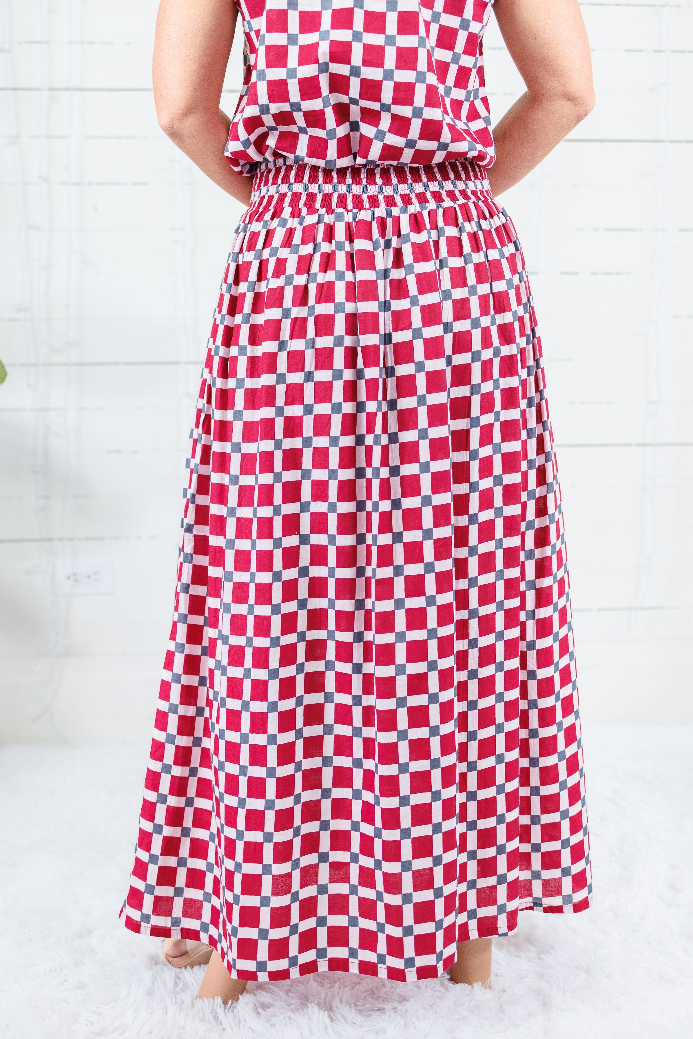 Maggie Oaks Ellie Alabama Smocked Waist Skirt