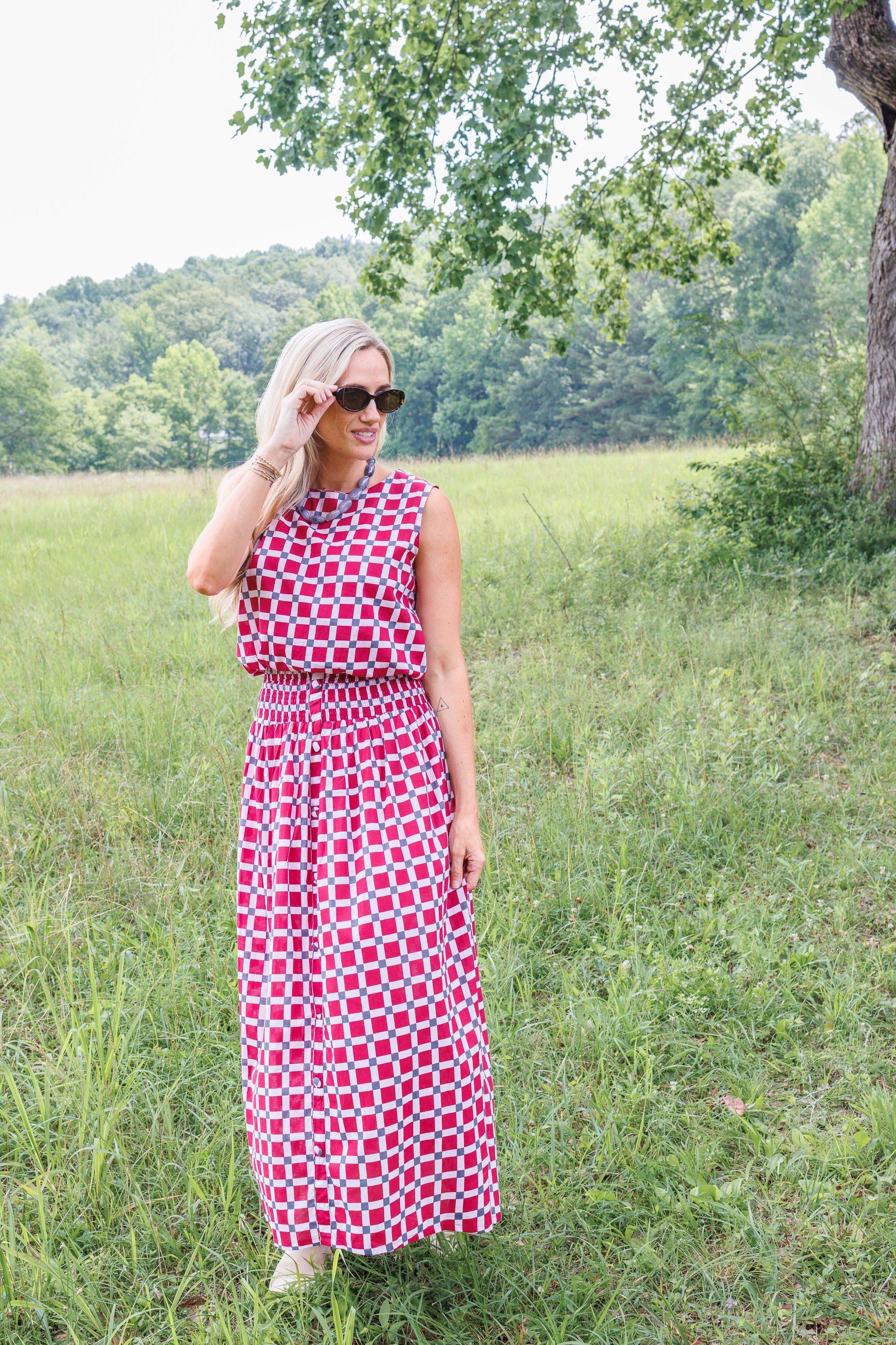 Maggie Oaks Ellie Alabama Smocked Waist Skirt