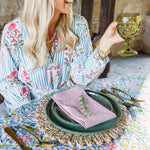 Maggie Oaks Mary Pink Stripe Cloth Napkin