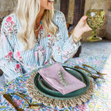 Maggie Oaks Mary Pink Stripe Cloth Napkin