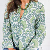 Maggie Oaks Melanie Green Vine Top