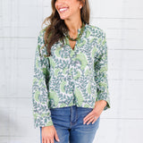 Maggie Oaks Melanie Green Vine Top