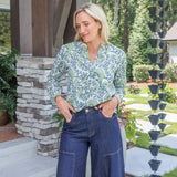 Maggie Oaks Melanie Green Vine Top