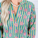 Maggie Oaks Mia Stripes + Floral Top