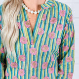 Maggie Oaks Mia Stripes + Floral Top