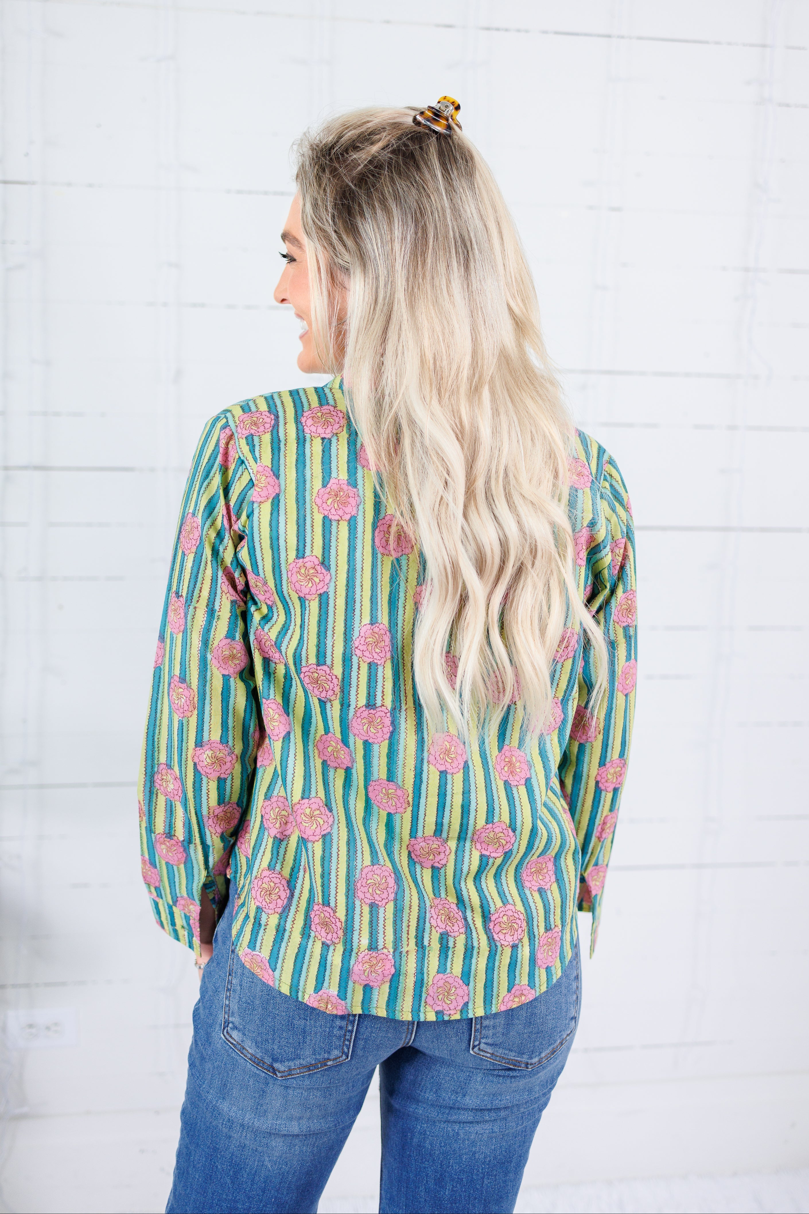 Maggie Oaks Mia Stripes + Floral Top