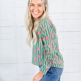 Maggie Oaks Mia Stripes + Floral Top