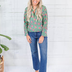 Maggie Oaks Mia Stripes + Floral Top