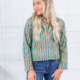 Maggie Oaks Mia Stripes + Floral Top