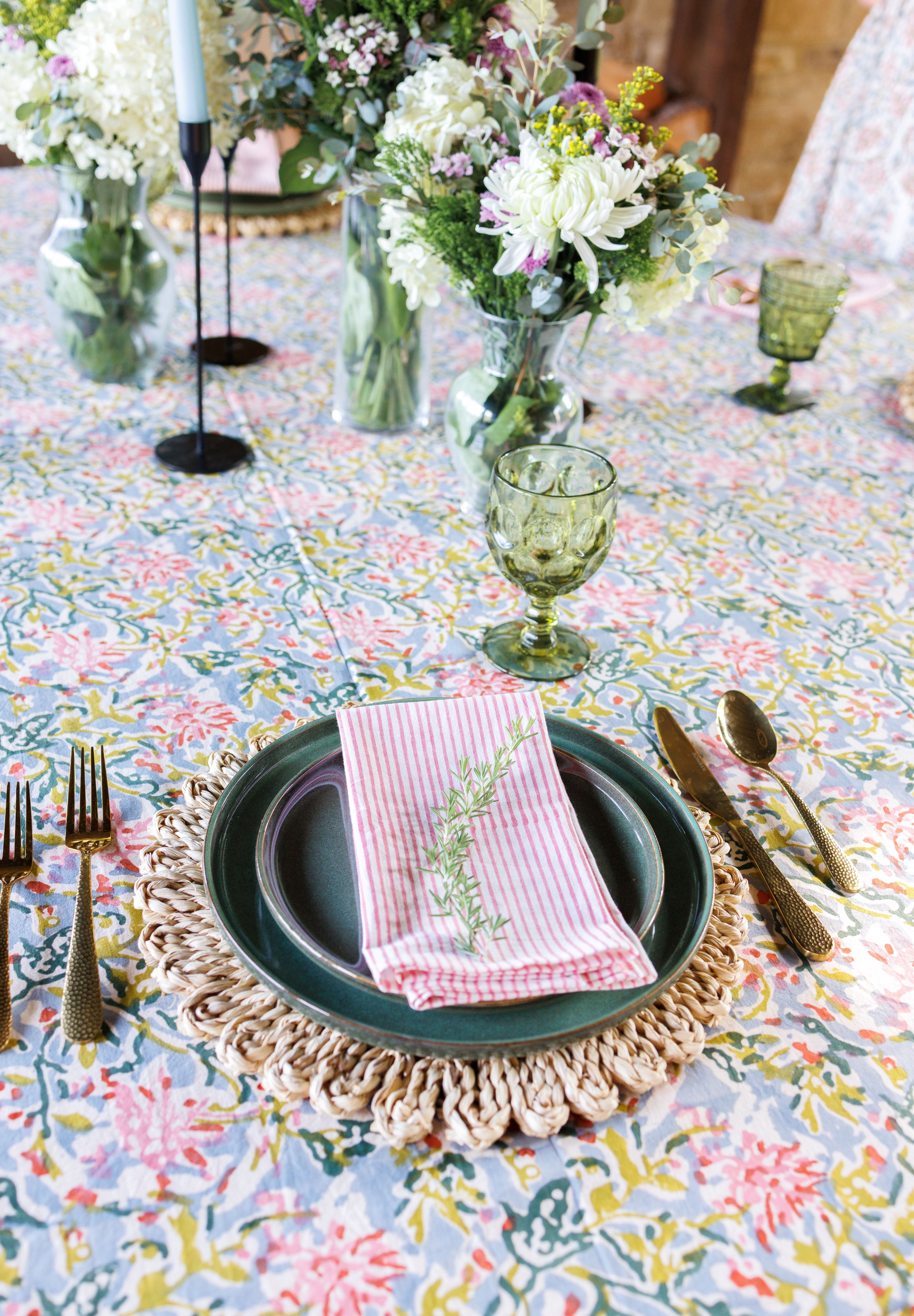 Maggie Oaks Virginia Signature Floral Tablecloth