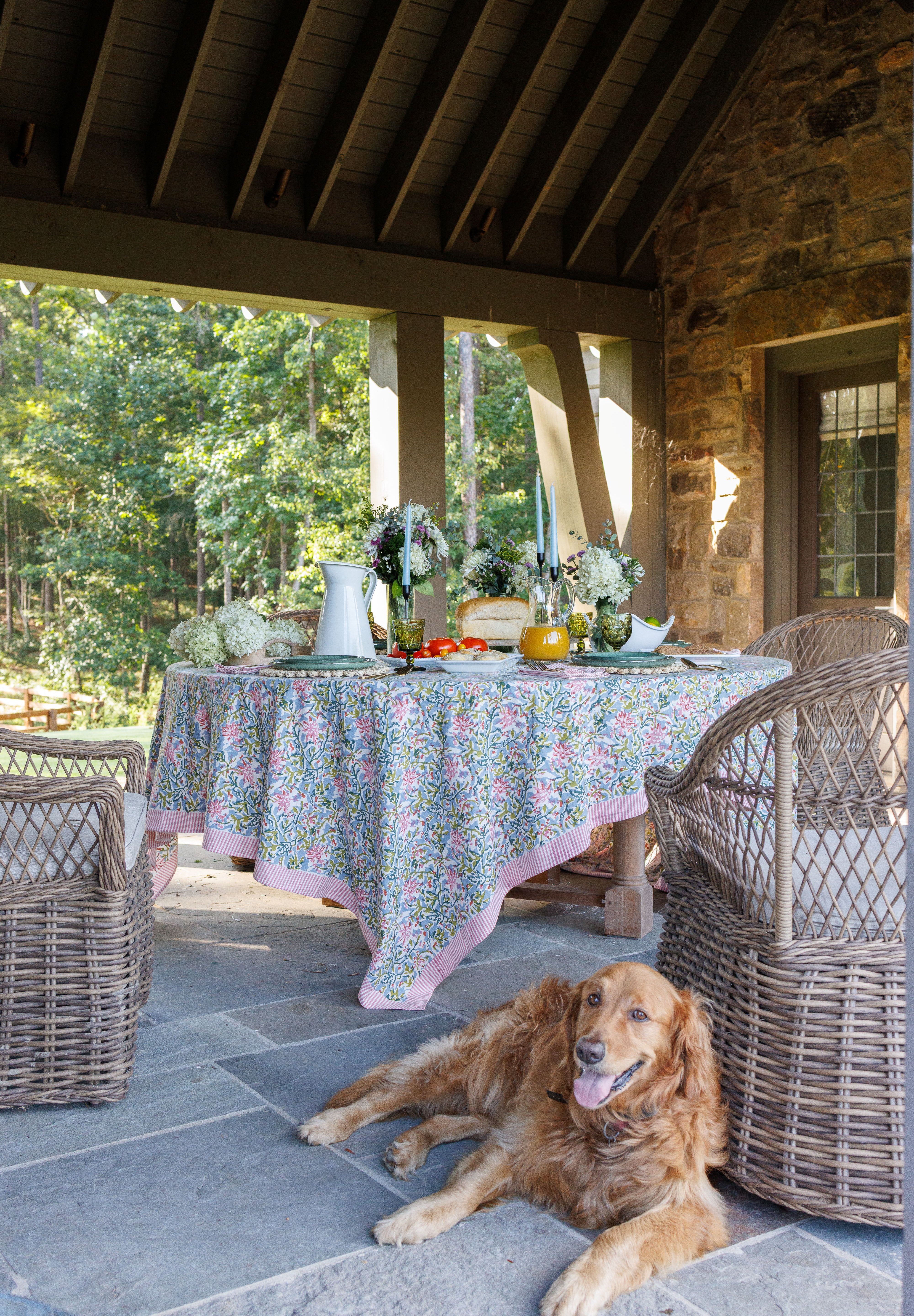 Maggie Oaks Virginia Signature Floral Tablecloth
