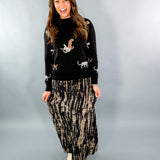 Magic Black + Tan Maxi Skirt