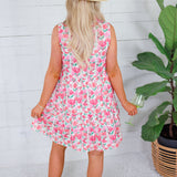 Maisy Pink Floral Mini Shift Dress THML