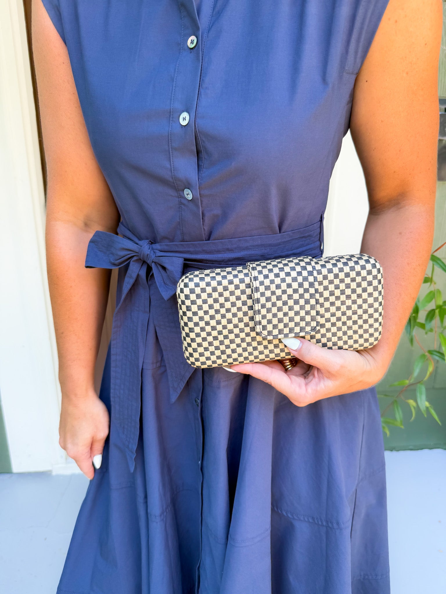 Malia Midnight Blue Button Front Maxi Dress Pinch