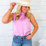 Margaret Orchid Scuba Sleeveless Top Entro