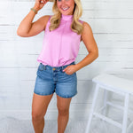 Margaret Orchid Scuba Sleeveless Top Entro