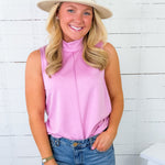 Margaret Orchid Scuba Sleeveless Top Entro