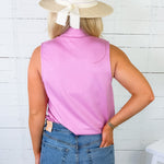 Margaret Orchid Scuba Sleeveless Top Entro