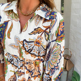 Marie Fall Fan Midi Dress