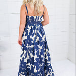 Marie Navy Floral Maxi Dress Pinch