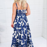 Marie Navy Floral Maxi Dress Pinch