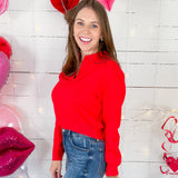 Marion Red Collar Sweater Karlie