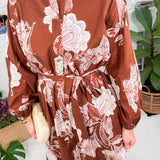 Marley Brown Floral Maxi Dress Entro