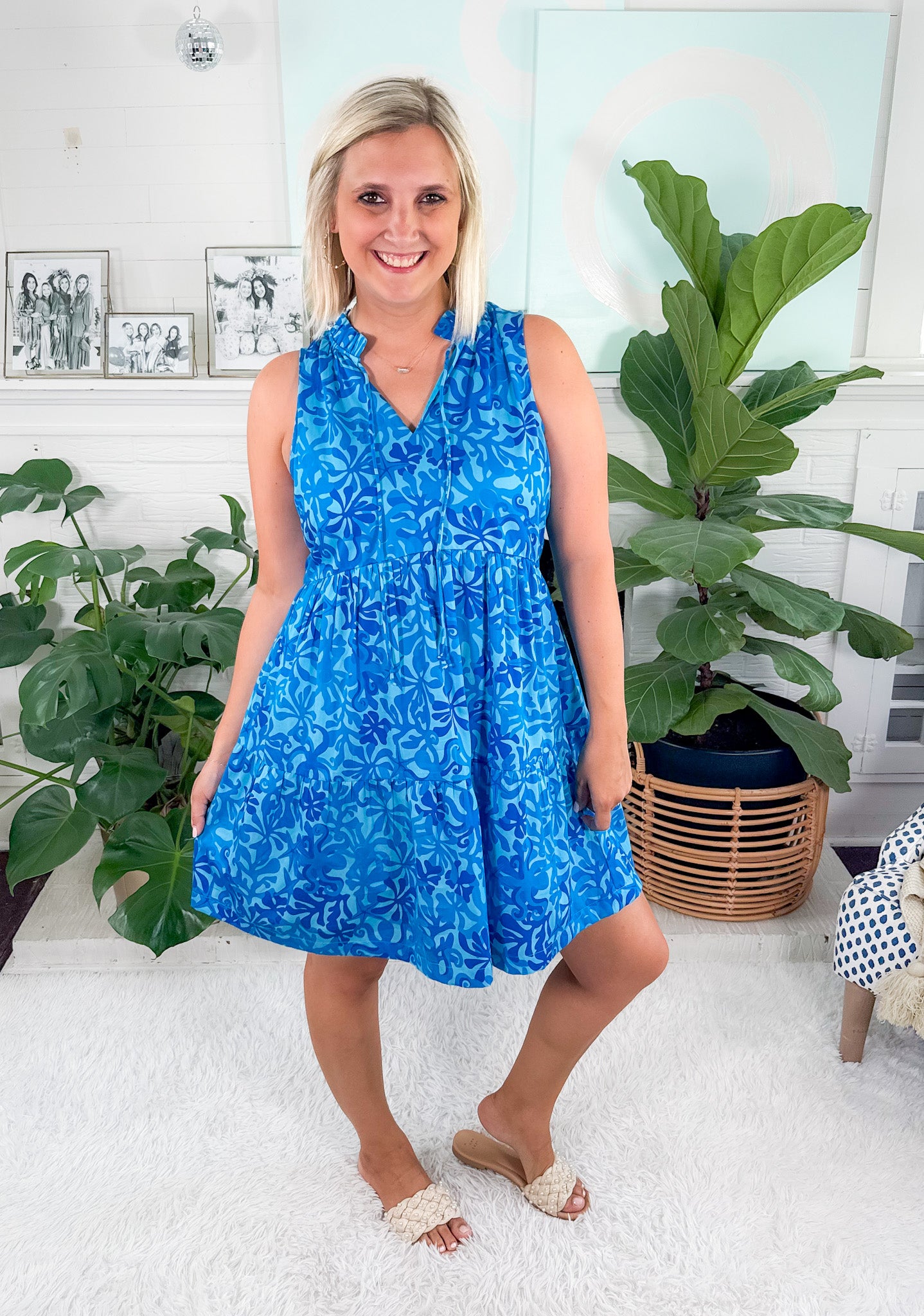 Marlow Blue Mini Dress Briton Court