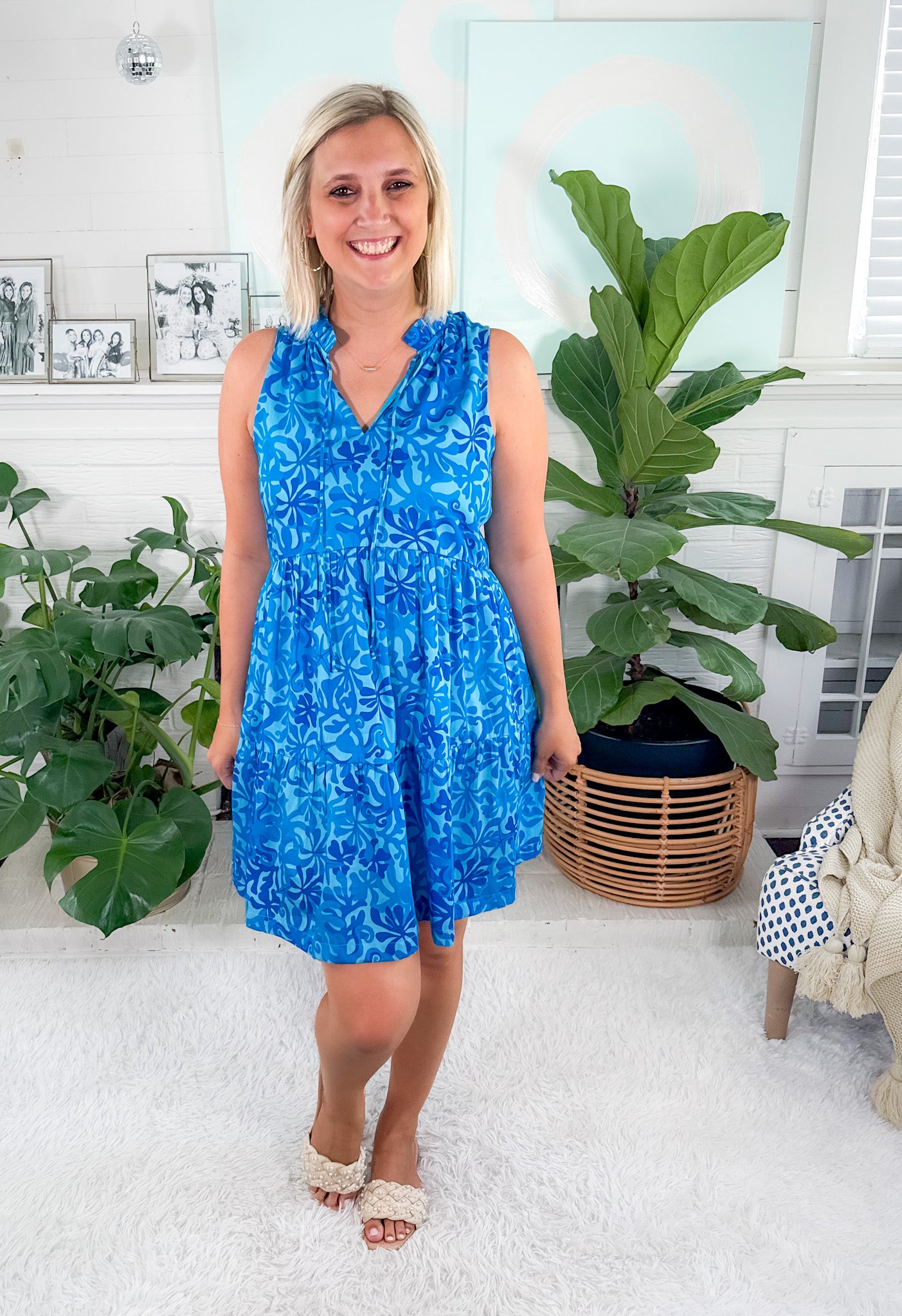Marlow Blue Mini Dress Briton Court