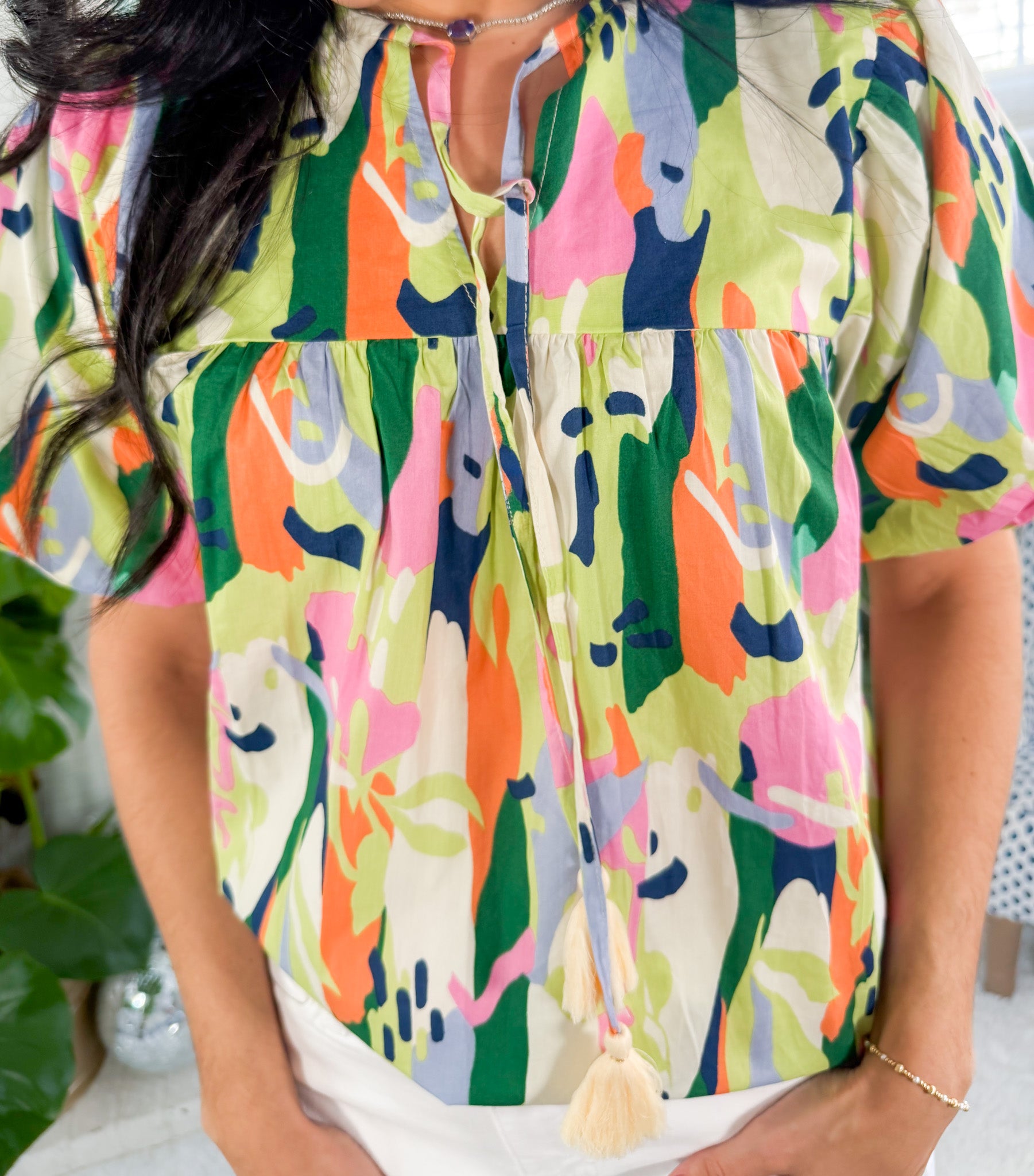 Martha Sunrise Print Top THML