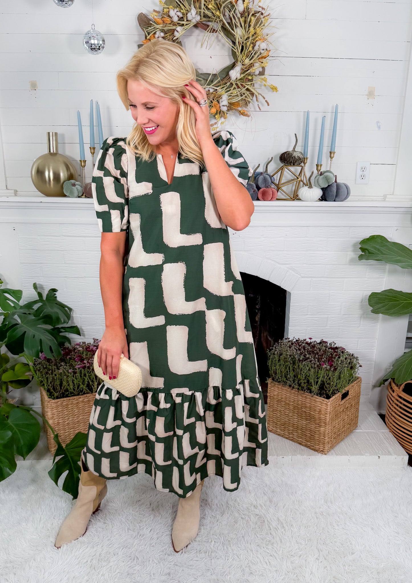 Marx Elle Hunter Green Maxi Dress Entro