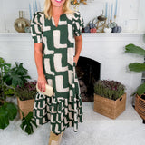Marx Elle Hunter Green Maxi Dress Entro