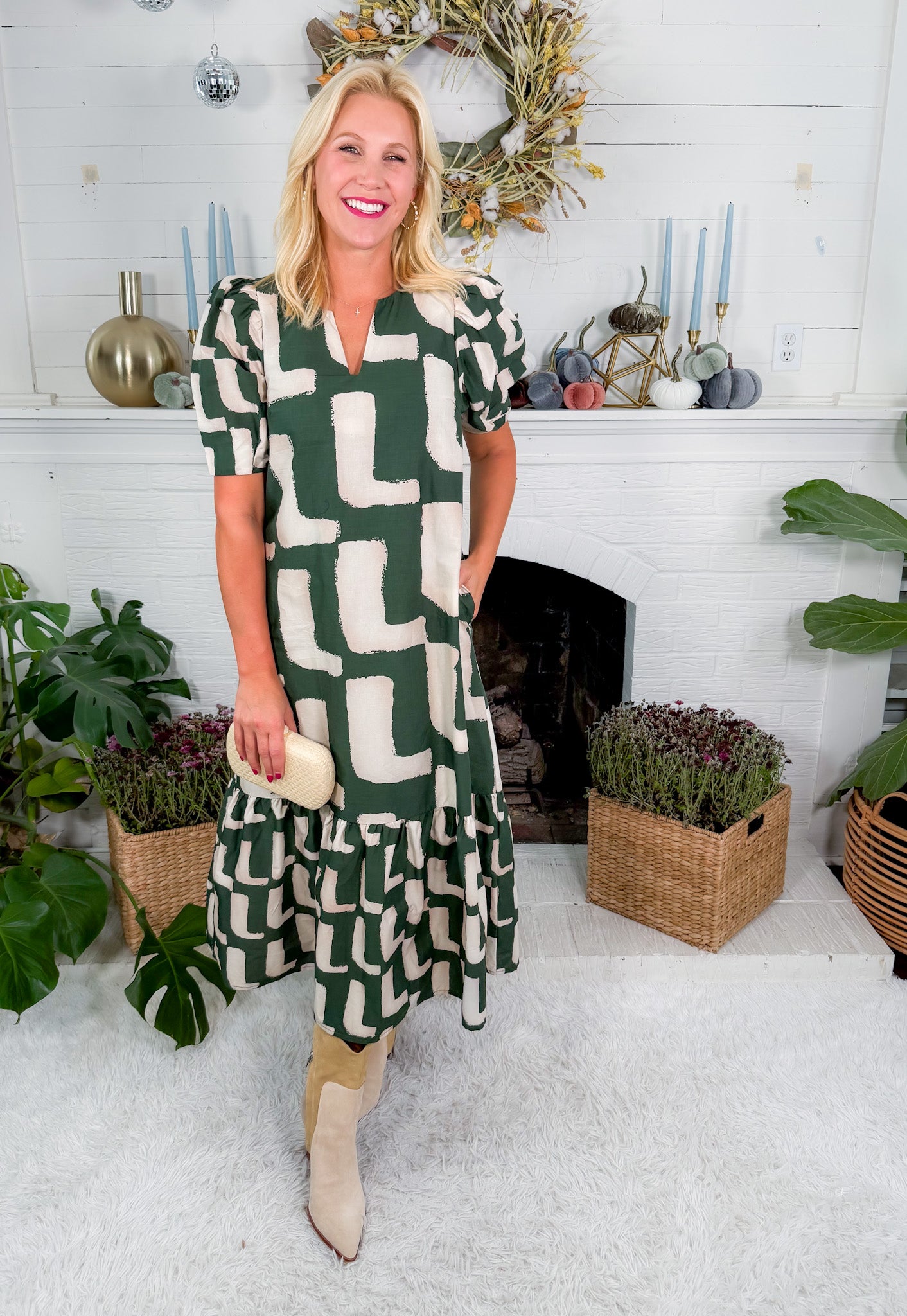 Marx Elle Hunter Green Maxi Dress Entro