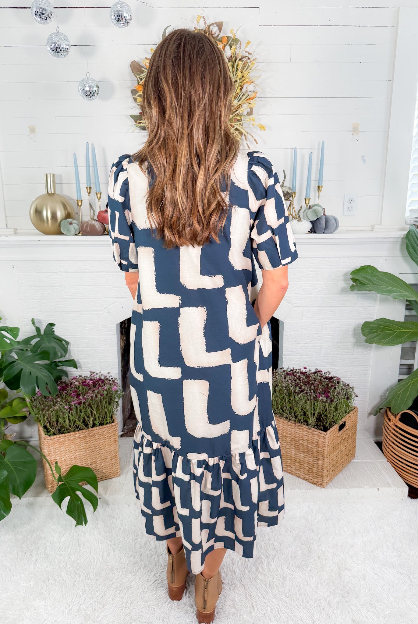 Marx Elle Navy Maxi Dress Entro