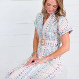 Mary Lou French Cottage Floral Maxi Dress Karlie