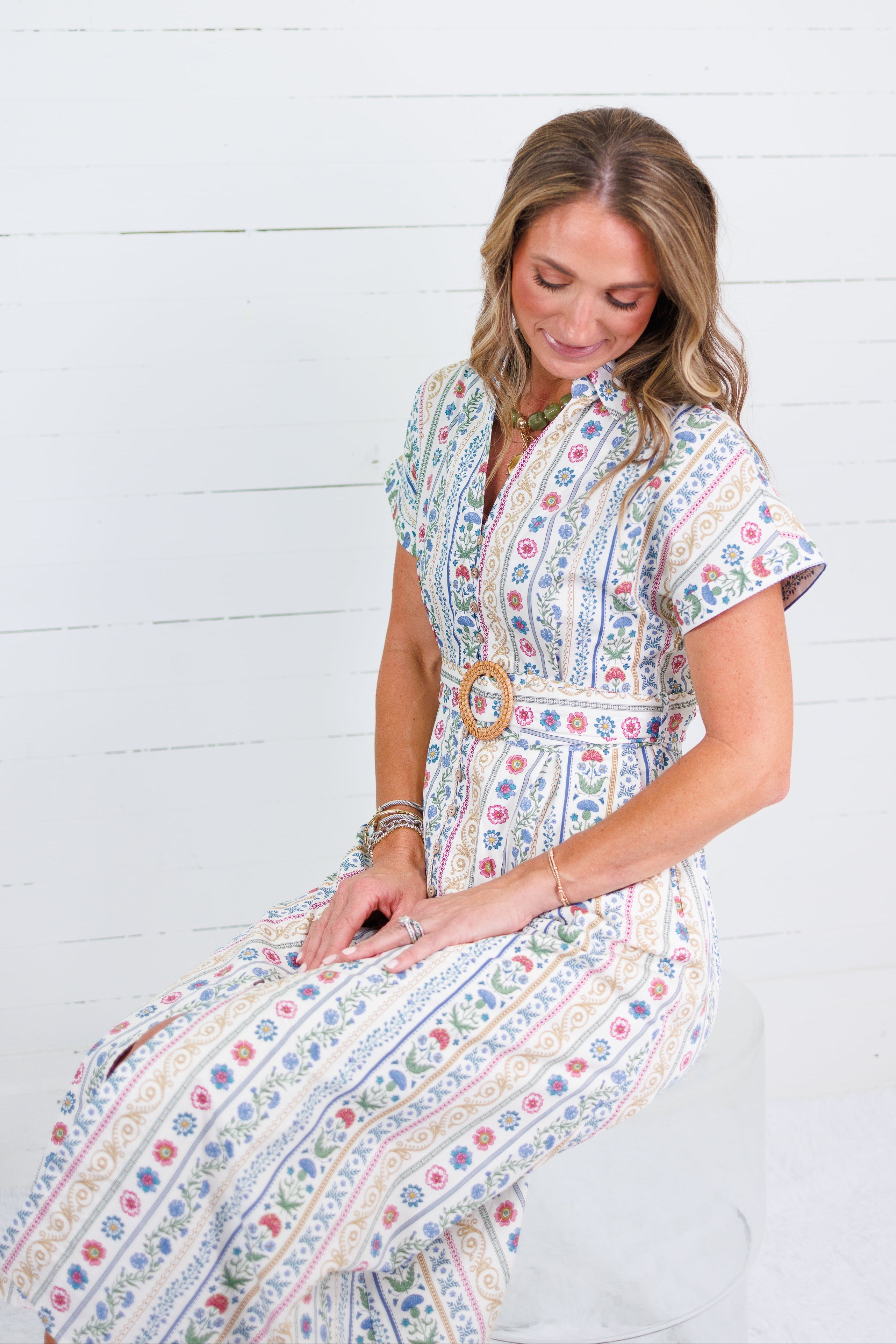 Mary Lou French Cottage Floral Maxi Dress Karlie