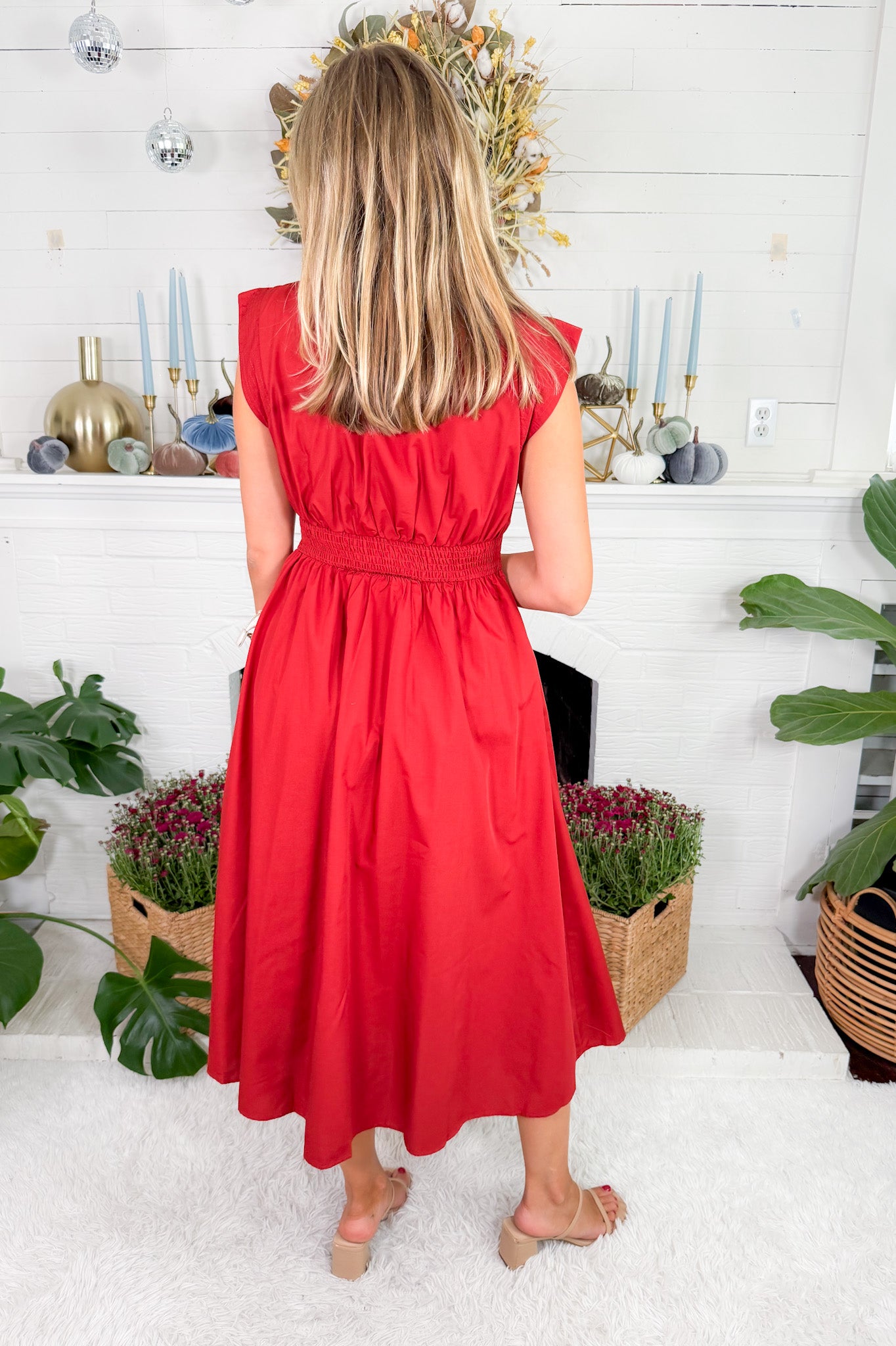 Mason Brick Nipped Waist Maxi Dress  Entro