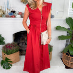 Mason Brick Nipped Waist Maxi Dress  Entro