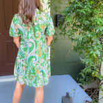 Matcha Paisley Mix Mini Dress