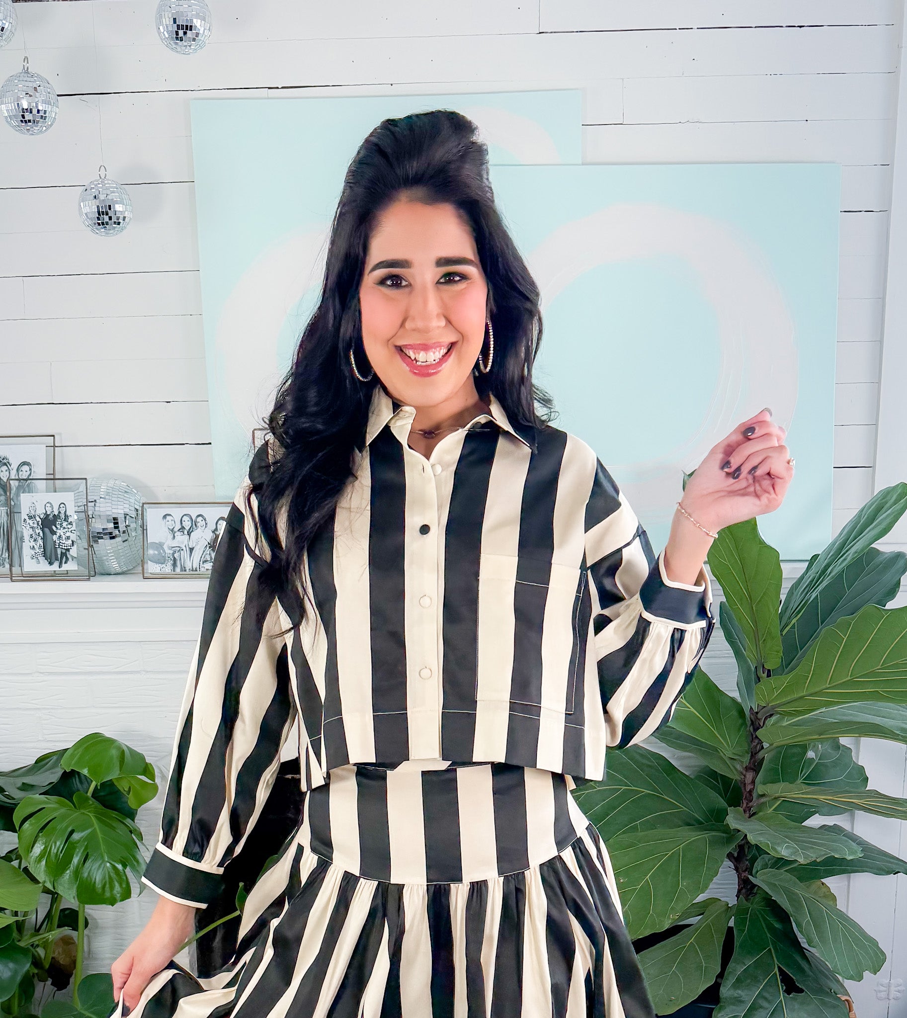 Mattie Black + Ivory Cabana Top S'EDGE