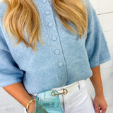 Maxine Celestial Blue SS Cardigan PINCH 