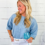 Maxine Celestial Blue SS Cardigan PINCH 